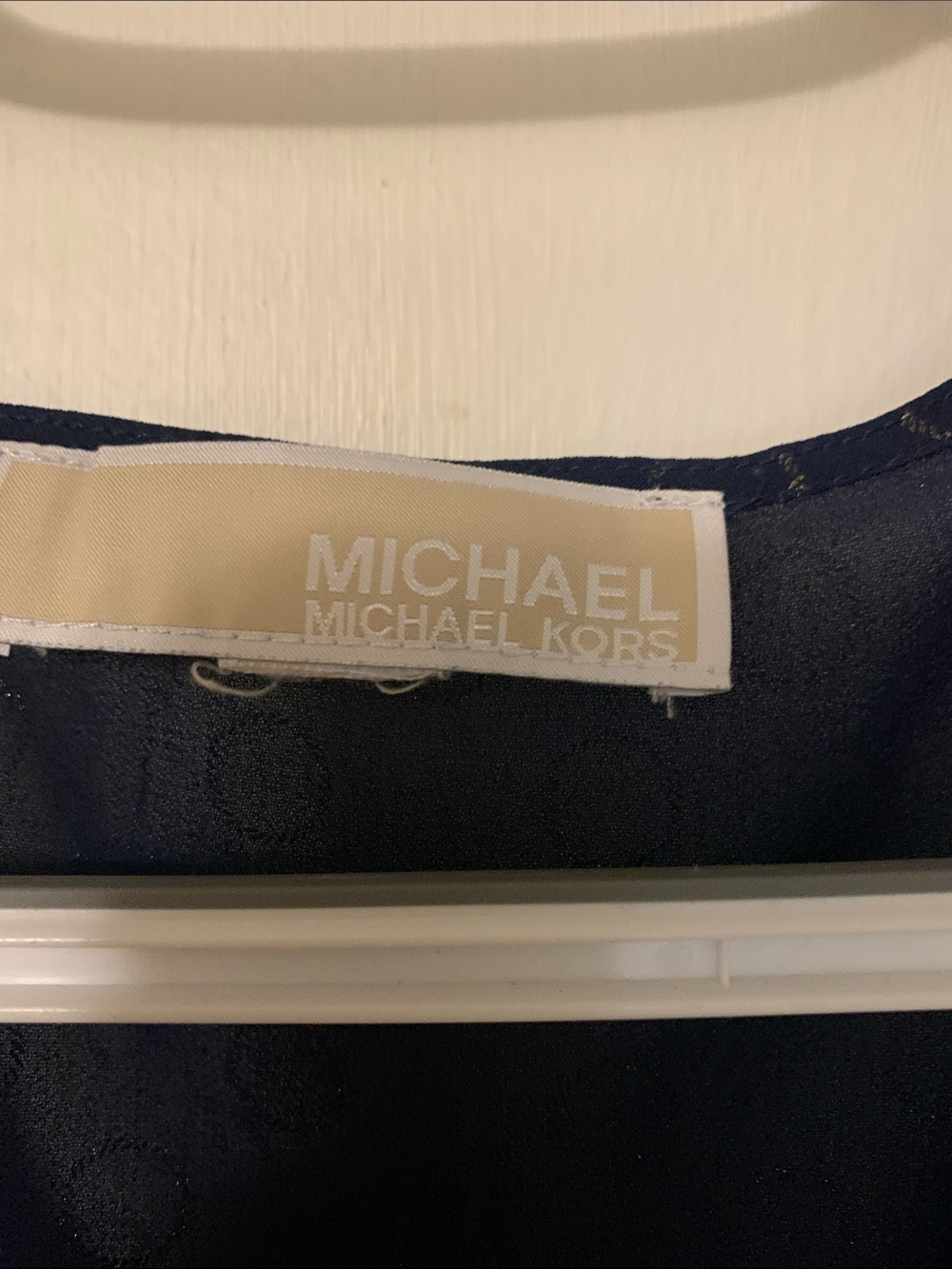 Michael Kors Navy Blue Circle-Print Tunic with Gold Rings - Picture 2 of 4